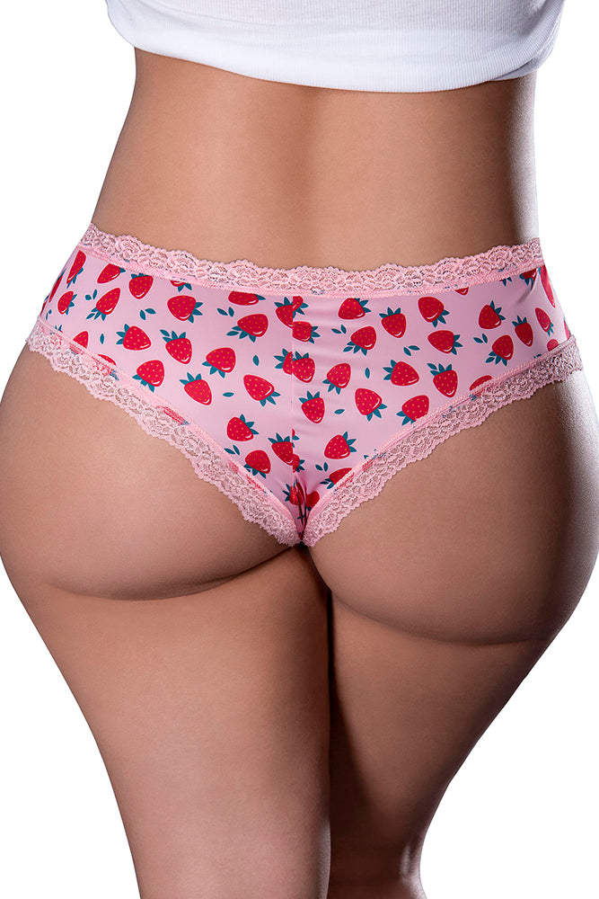 PL02 Crotchless Boy Short w/ Lube - Back View