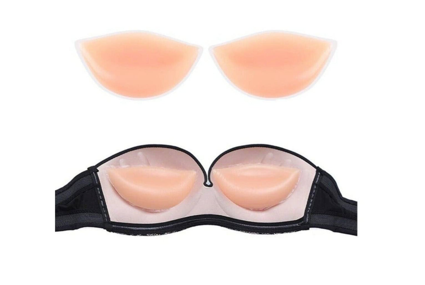 Silicone PXL Filled Push-Up Breast Pads for Swimsuits and Bras, Bust Enhancer