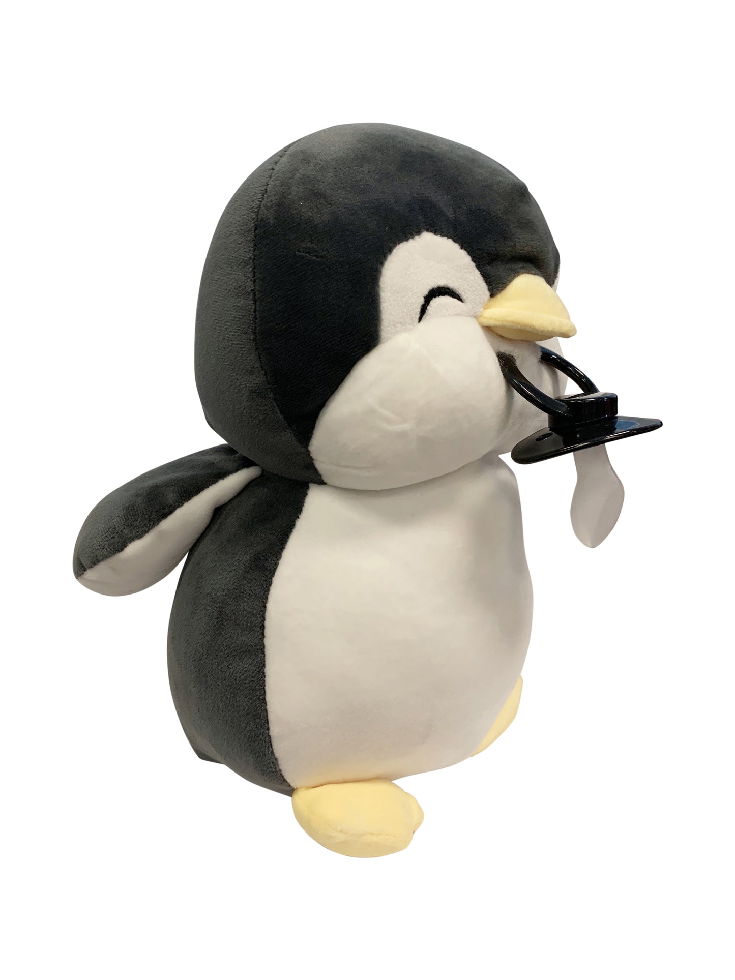 Pacifier Stuffie Animal Plush Kiss The Penguin Pacifier Holder