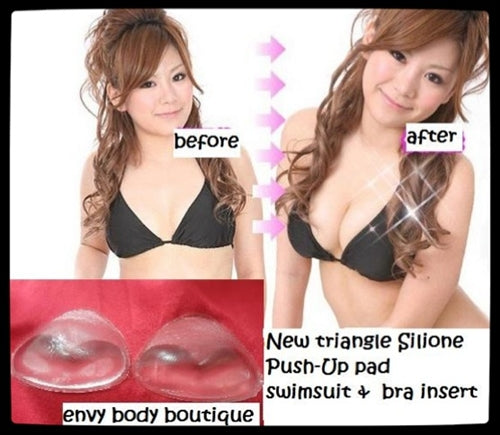 Silicone Triangle Push-up Breast Pads Bra and Swimsuit Insert