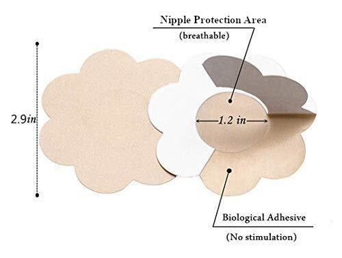 ENVY BODY SHOP Disposable Flower Petal Shape Adhesive Nipple Cover Breast Pasties