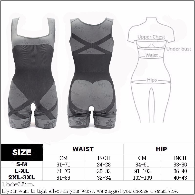 BAMBOO CHARCOAL MAGIC SLIM FULL BODY SHAPER WAIST CINCHER THIGH REDUCER SUIT