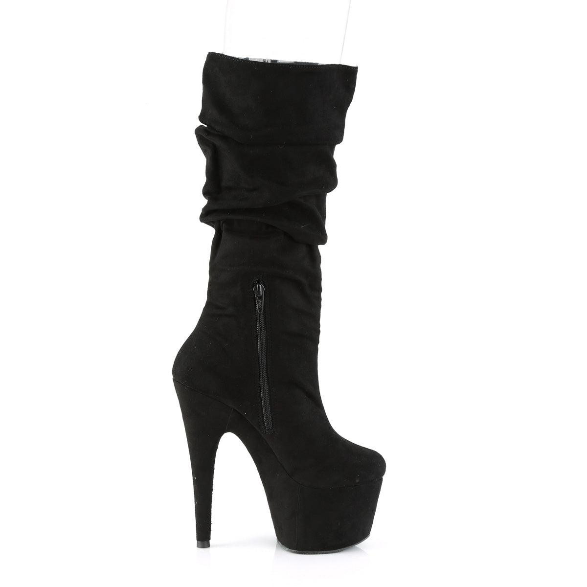 ADORE-1061 *7" Heel, 2 3/4" PF Slouch Mid-Calf Boot, Inside Zip
