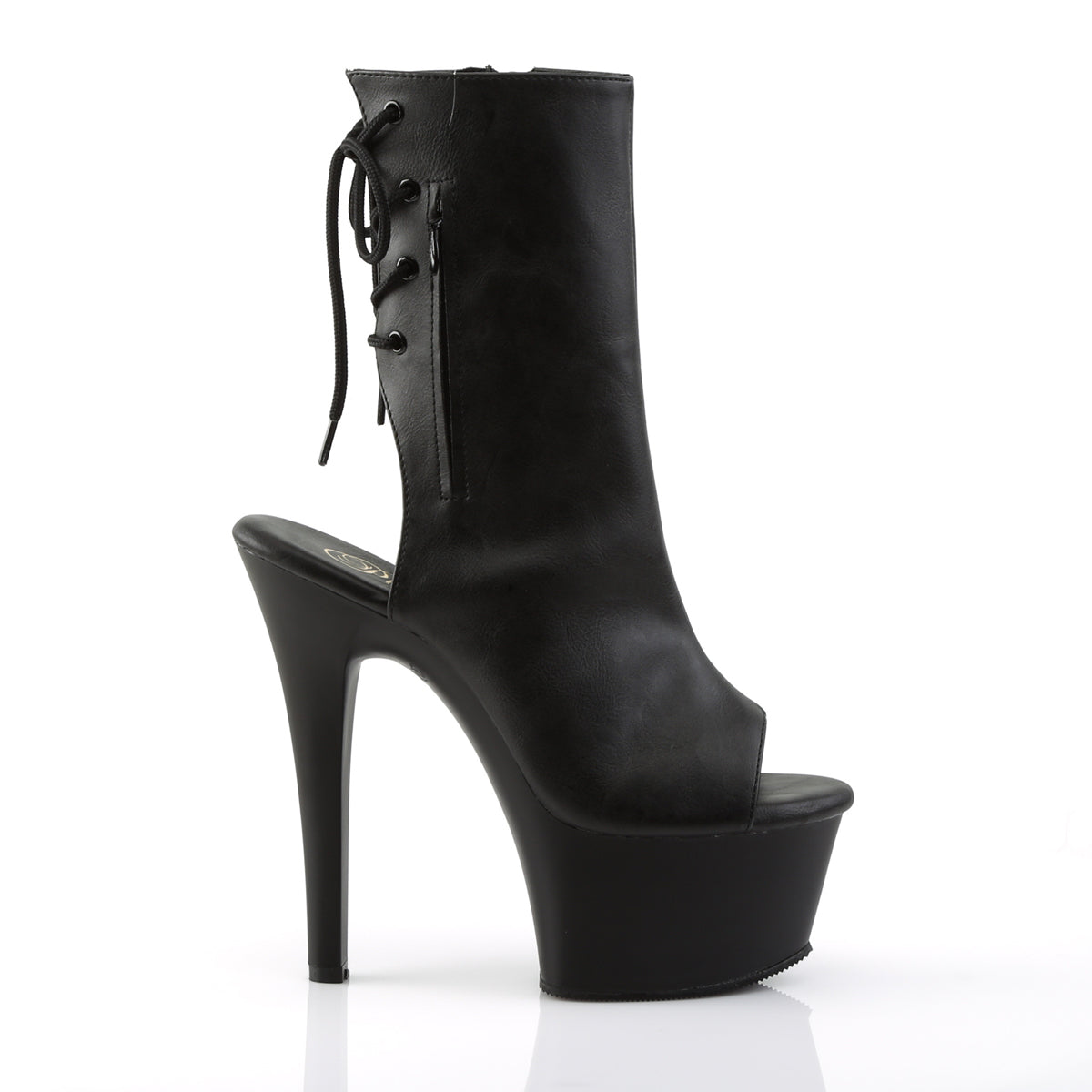 ASPIRE-1018 6" Heel, 2 1/4" PF Open Toe/Heel Ankle Boot, Side Zip