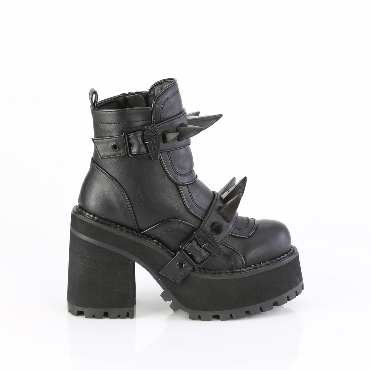 ASSAULT-72 4 3/4" Heel, 2 1/4" PF Ankle Boot, Inside Zip