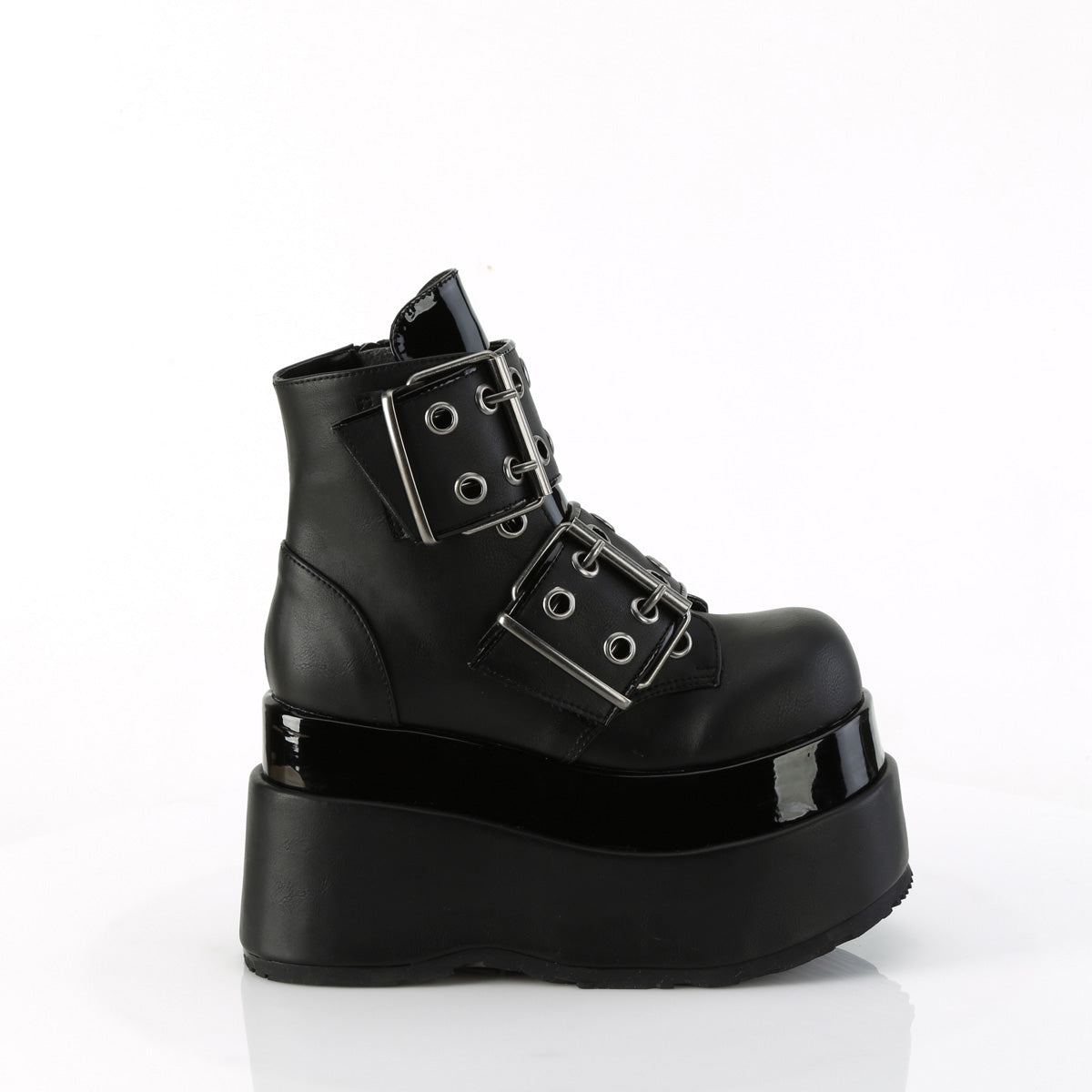 BEAR-104 *4 1/2" Tiered PF Lace-Up Ankle Boot, Side Zip