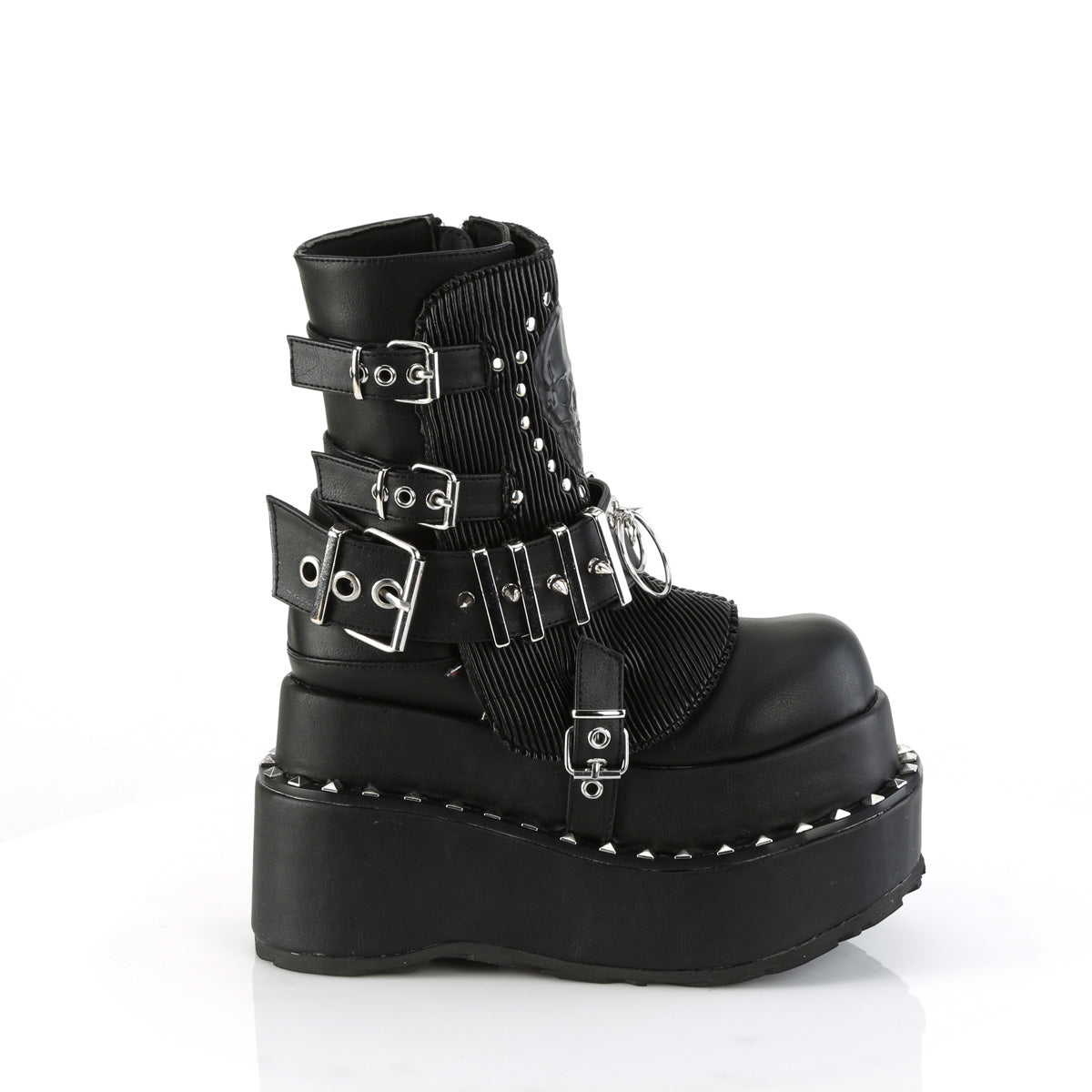 BEAR-150 4 1/2" Tiered PF Lace-Up Ankle Boot, Side Zip