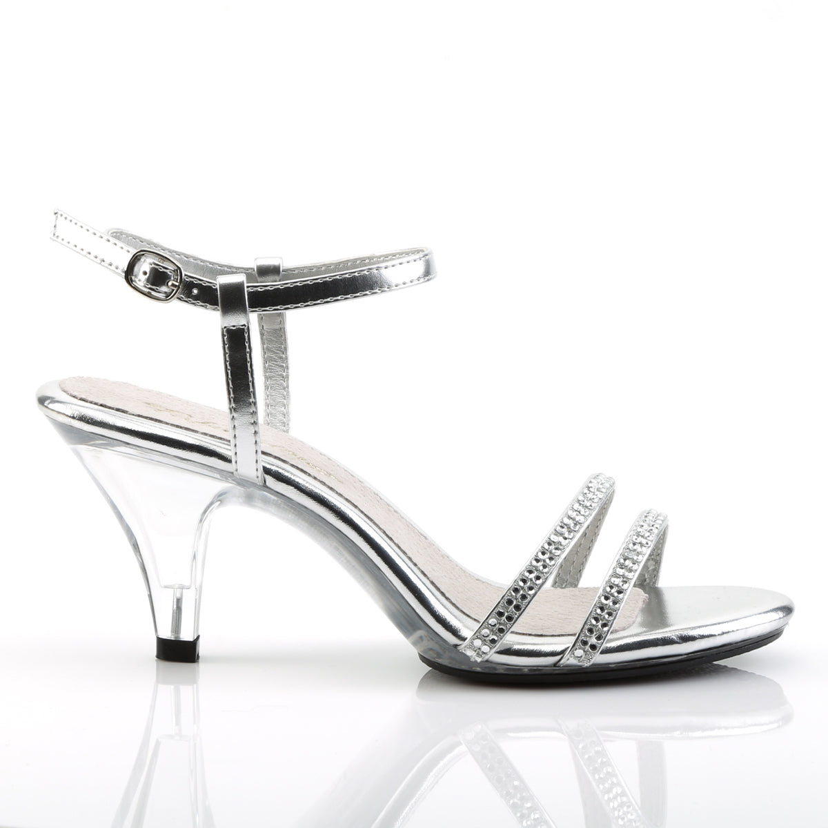 BELLE-316 3" Stiletto Heel Ankle Strap Mini-PF Sandal W/RS