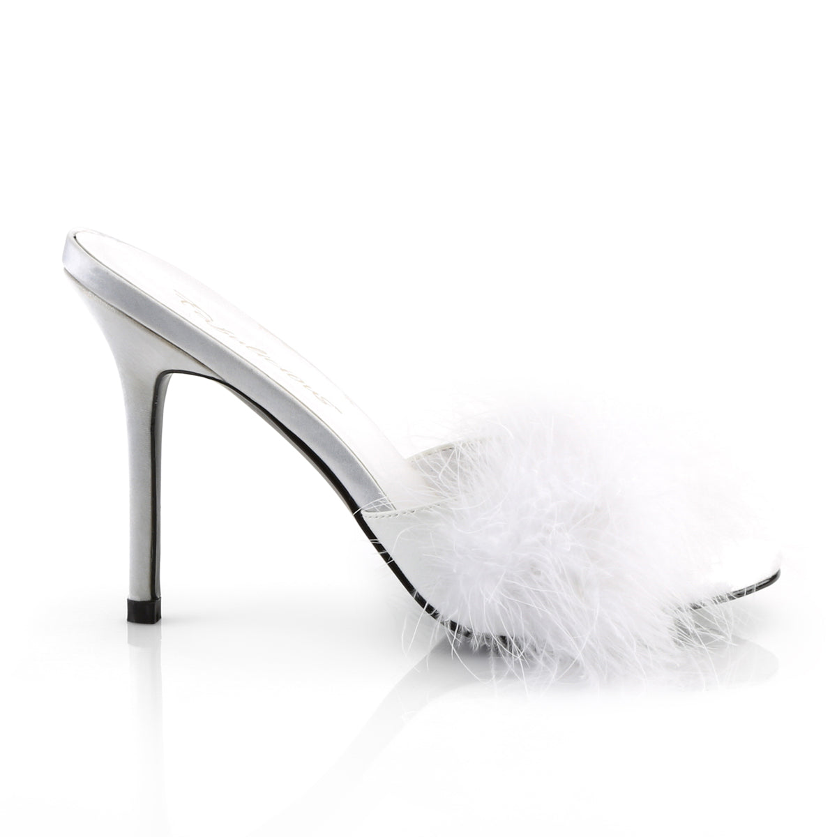 CLASSIQUE-01F 4" Heel Marabou Fur Slipper