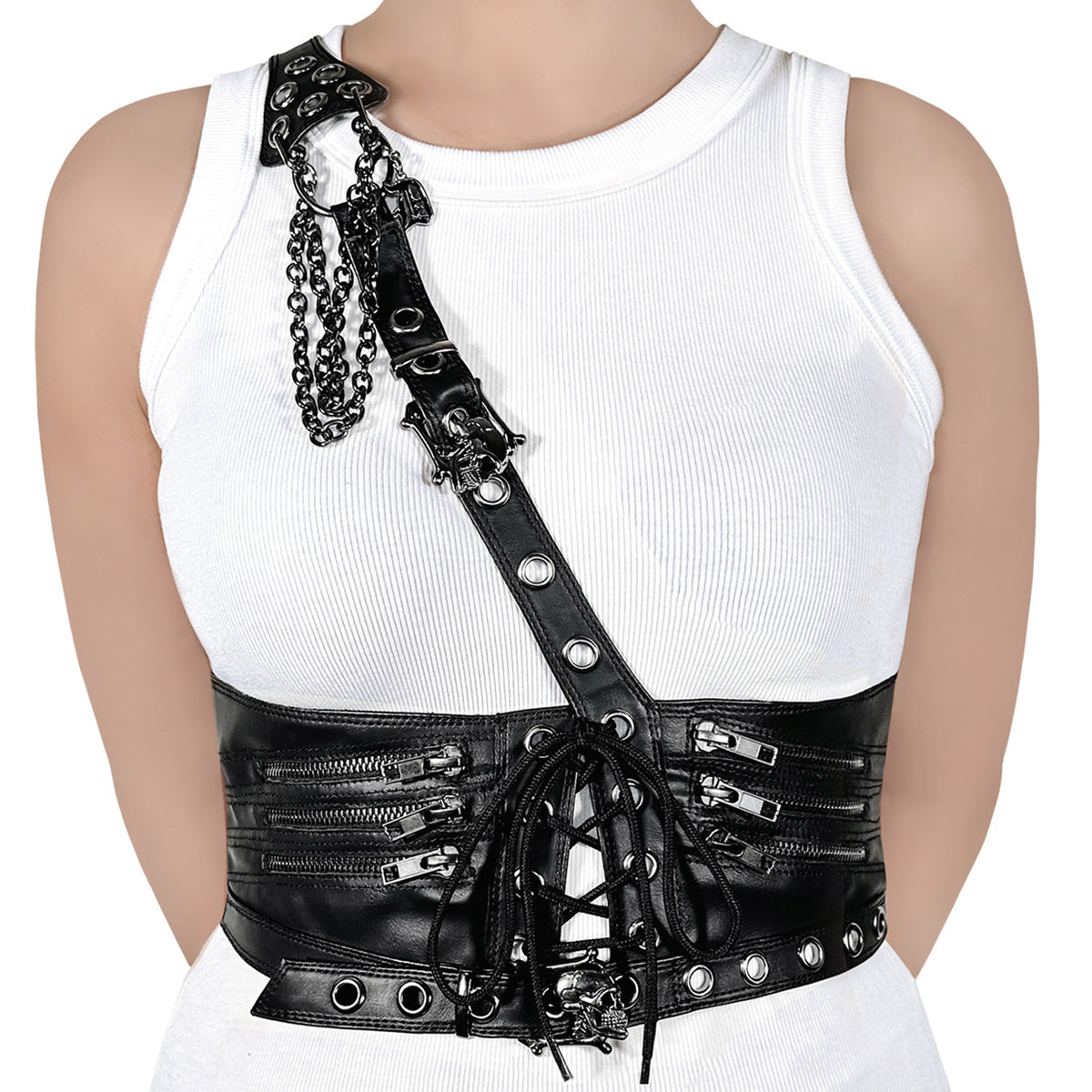 DA-105-SM Faux Leather Waist Harness