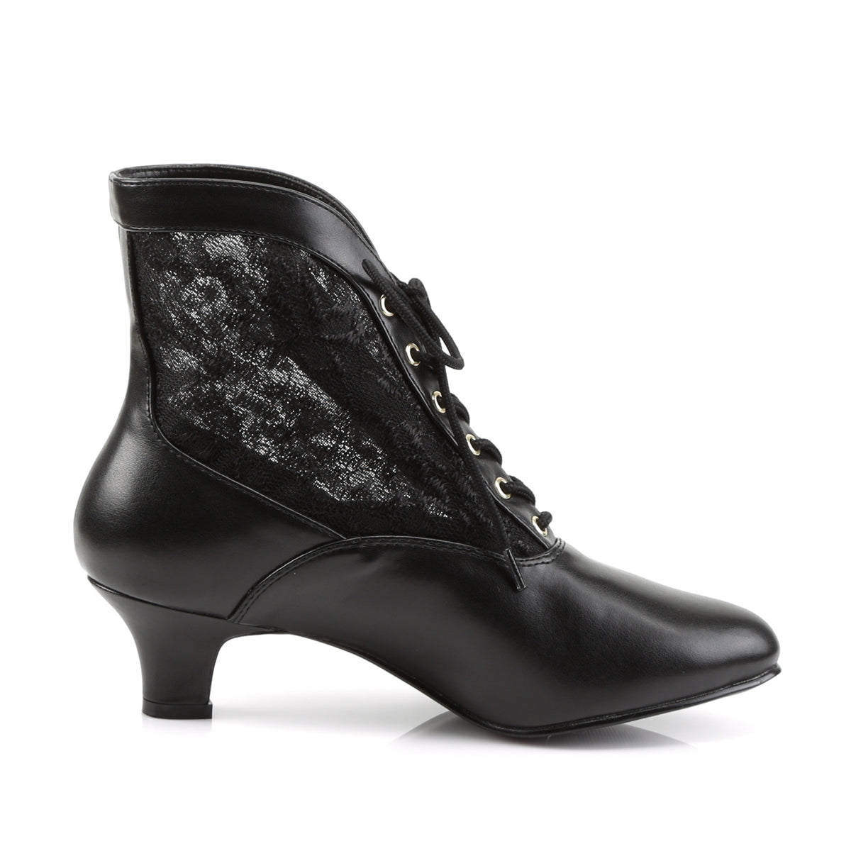 DAME-05 2" Heel, Lace Victorian Ankle Boot, Pioneer