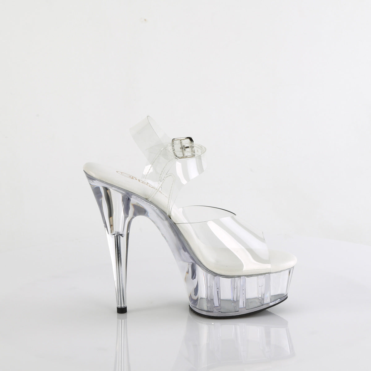 DELIGHT-608VL 6" Heel, 1 3/4" PF Smooth Insole Ankle Strap Sandal