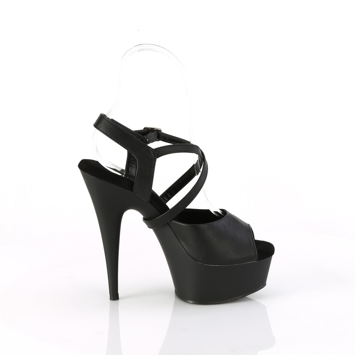 DELIGHT-624-1 *6" Heel, 1 3/4" PF Criss Cross Ankle Strap Sandal