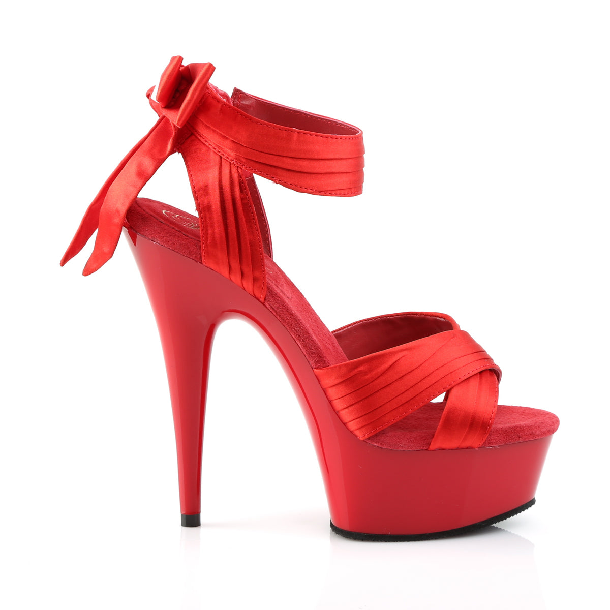 DELIGHT-668 6" Heel, 1 3/4" PF Criss-Cross Straps Close Back Sandal