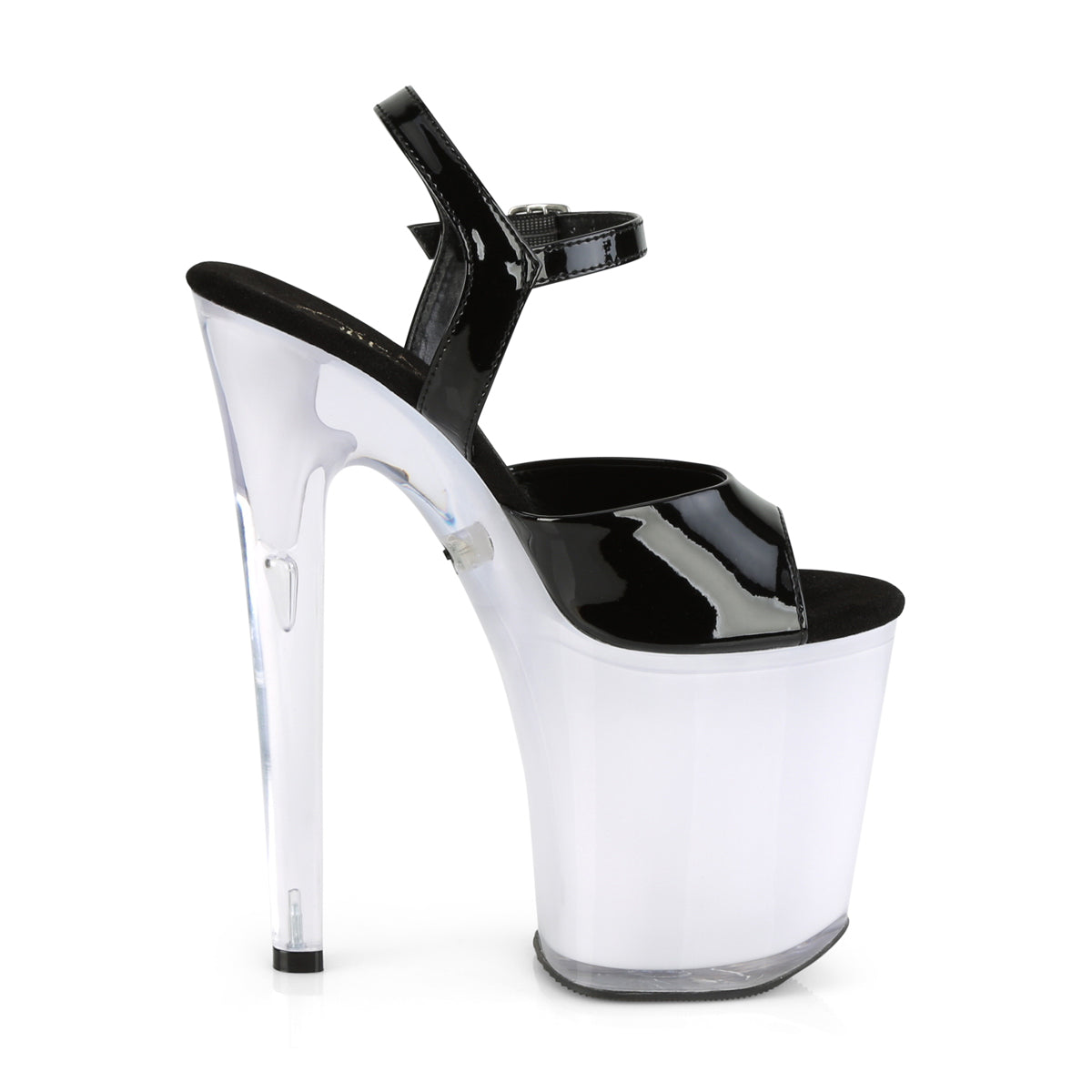 DISCOLITE-809 8" Heel, 4" PF LED Illuminated Ankle Strap Sandal