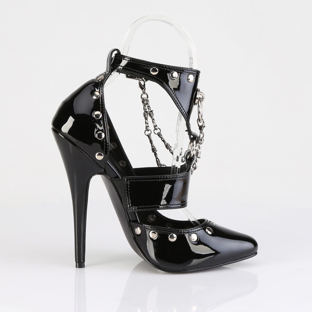 DOMINA-118 6" Stiletto Heel T-Strap Sandal