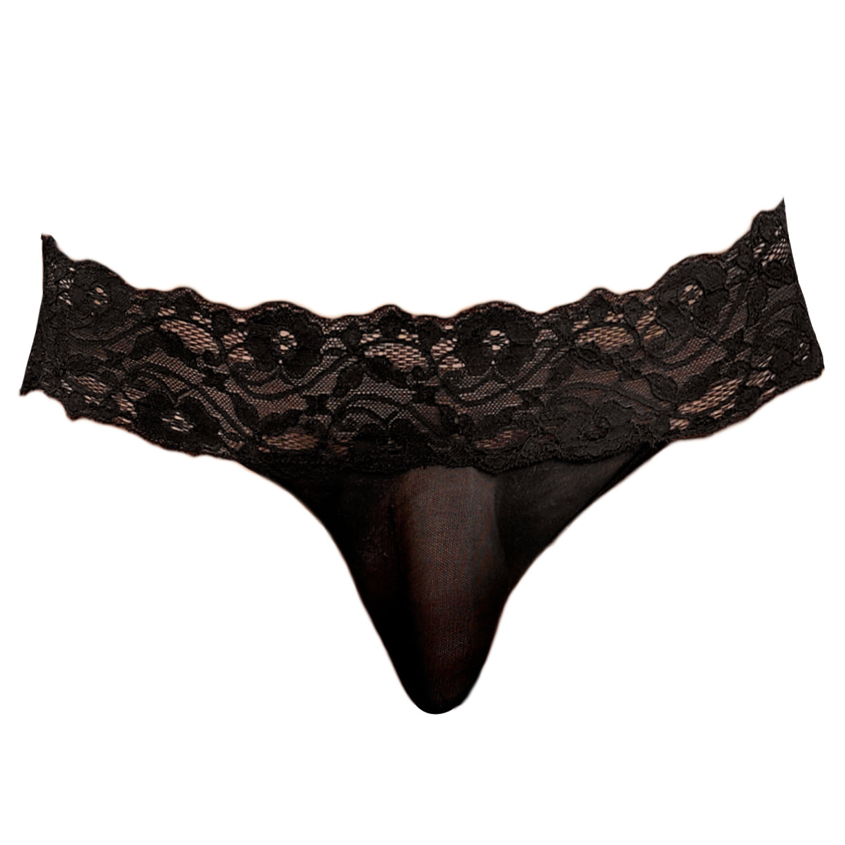 Envy Body Shop Sissy Pouch Thong Pinch Black Lace Bikini