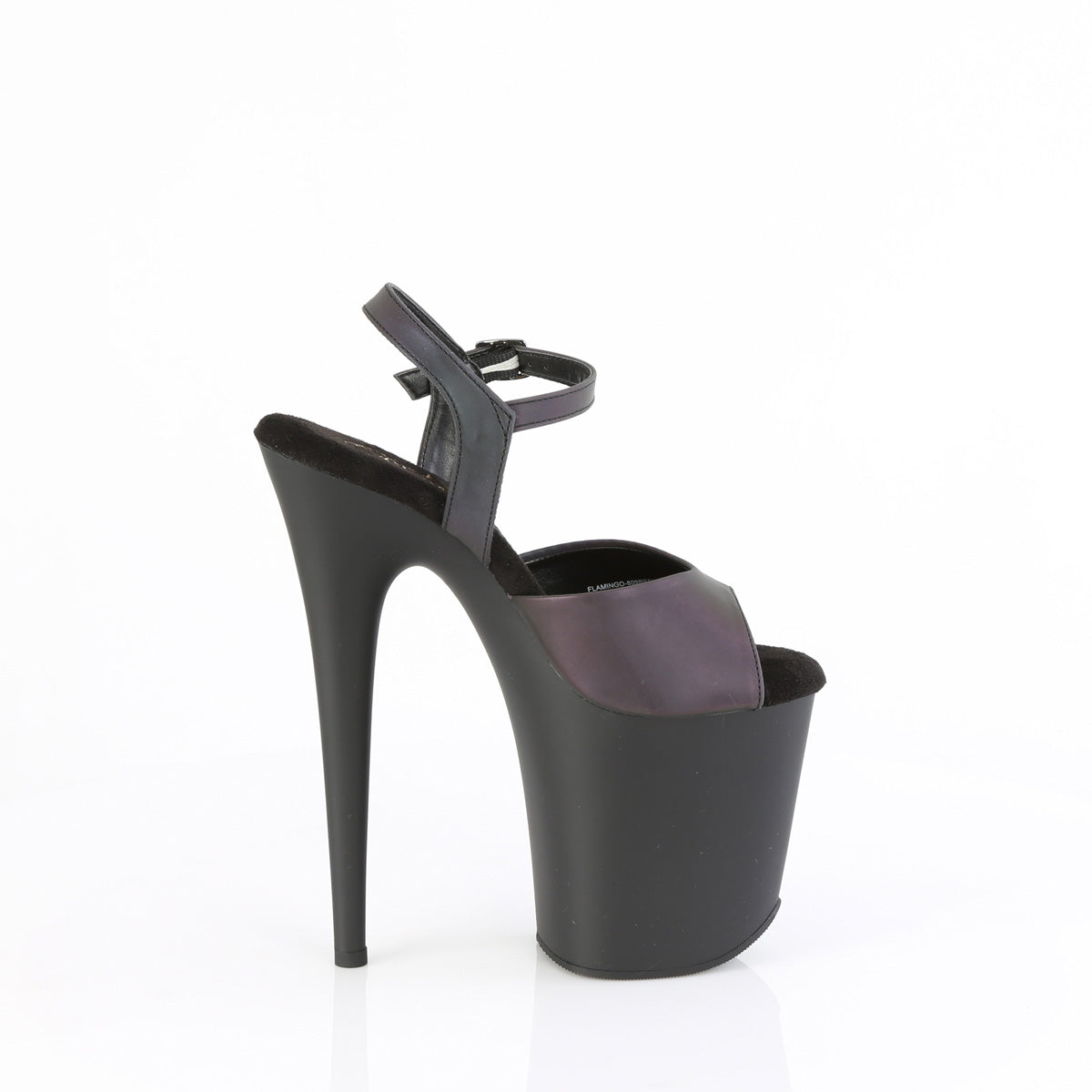 FLAMINGO-809REFL *8" Heel, 4" PF UV Upper Ankle Strap Sandal