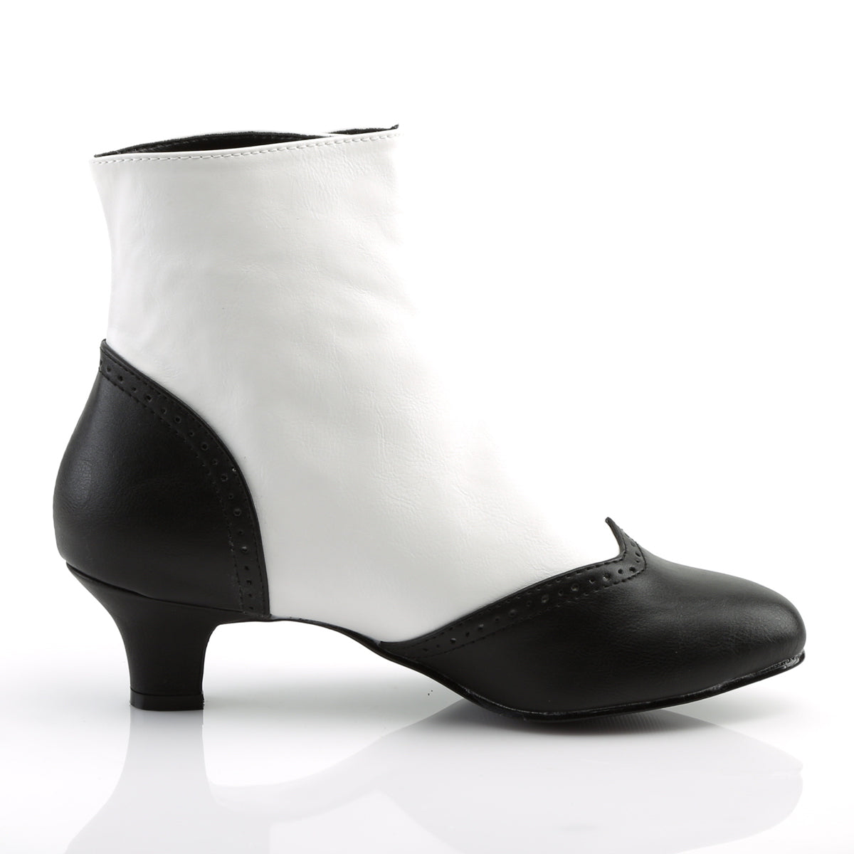 FLORA-1023 2" Heel Button Spat Ankle Boot