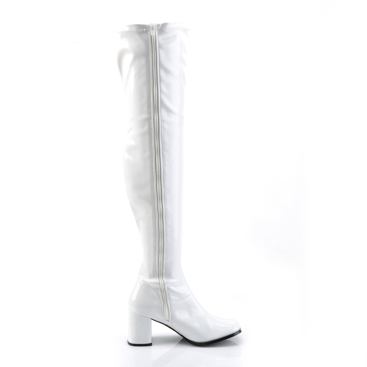GOGO-3000 3" Block Heel, Gogo Over-the-Knee Boot, Side Zip