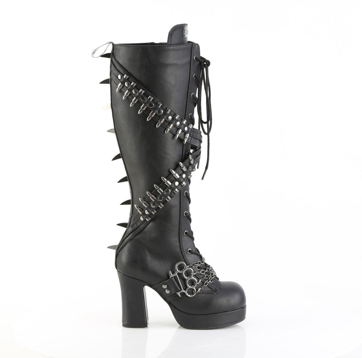 GOTHIKA-108 3 3/4" Heel, 1 1/4" PF Knee High Boot, Side Zip