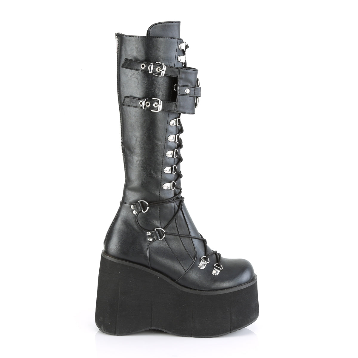 KERA-200 4 1/2"PF Lace-Up Knee High Boots w/ Shield, Back Zip