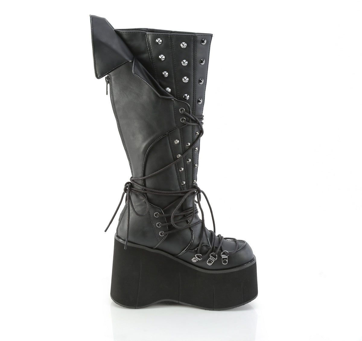 KERA-203 4 1/2" Platform Knee High Boot, Inside Zip