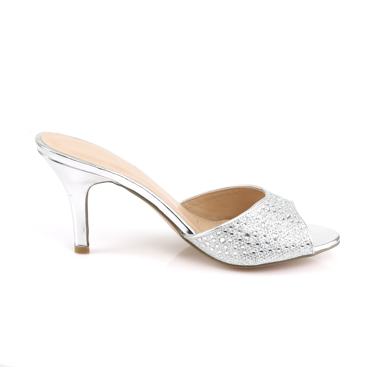 LUCY-01 *3 1/4" Heel, Slide Embellished w/RS Glitter