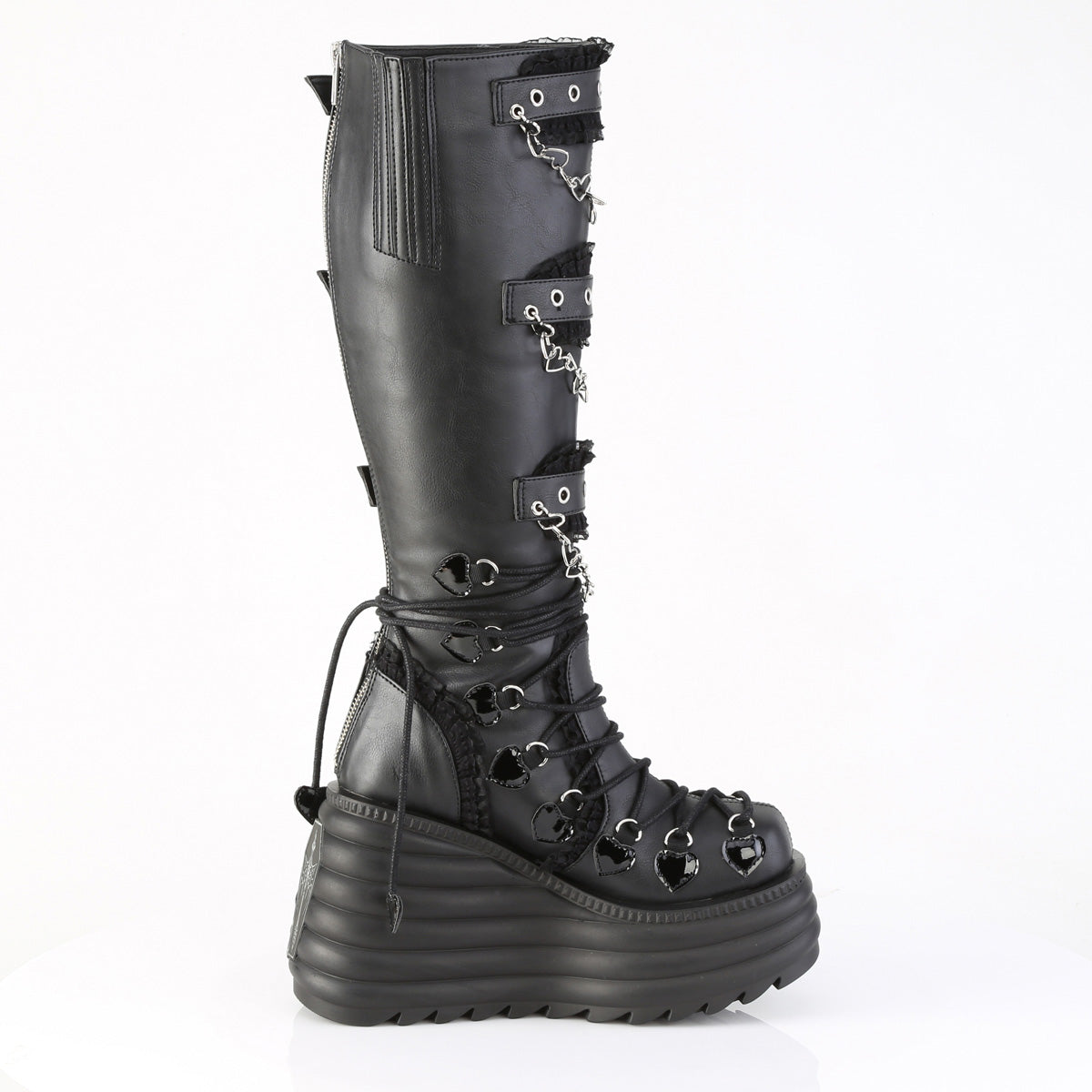 MORTE-215 4 1/2" Platform Knee High Boot, Inside Zip