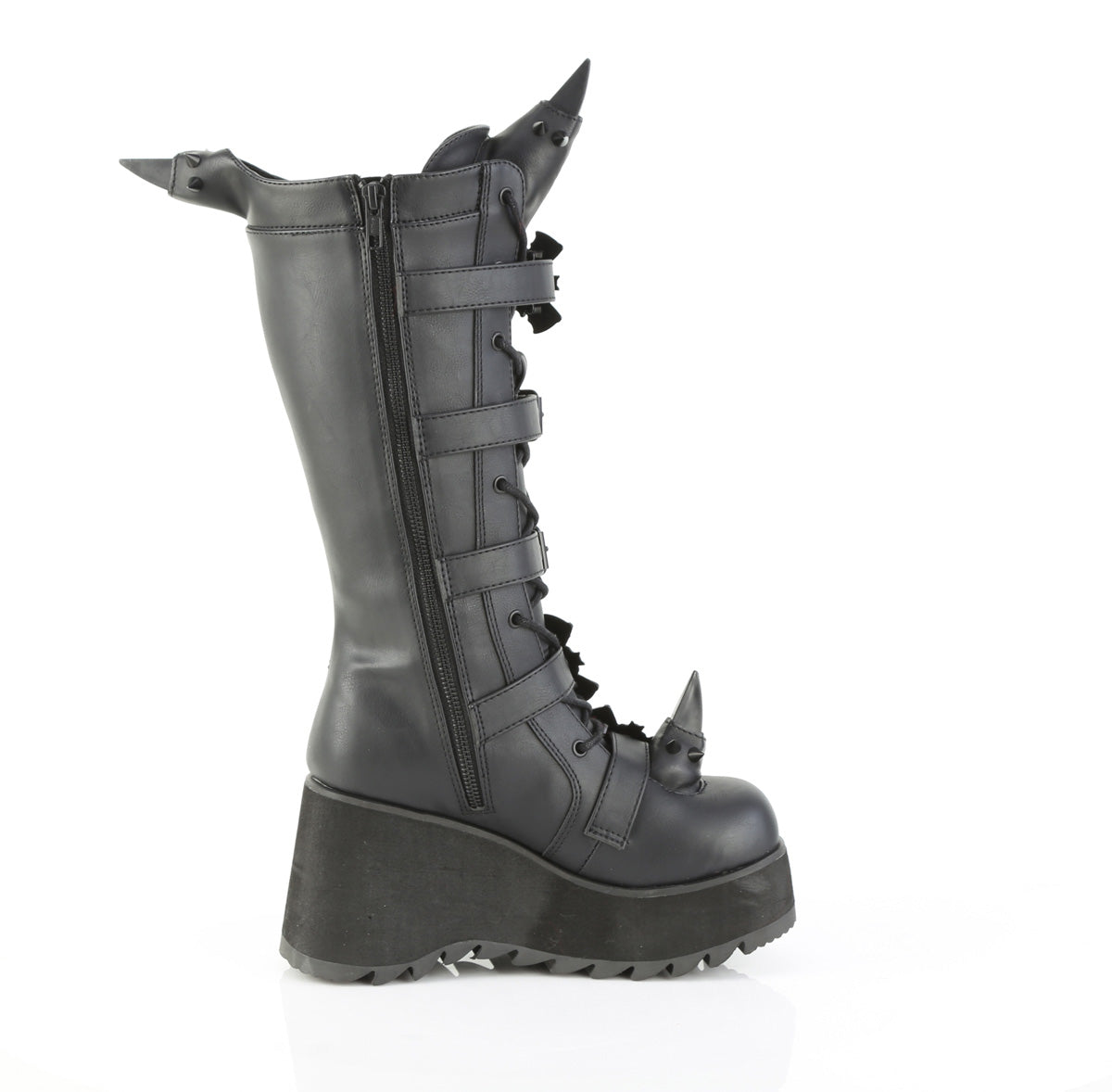 SCENE-157 3 1/2" PF Lace-Up Knee High Boot, Side Zip