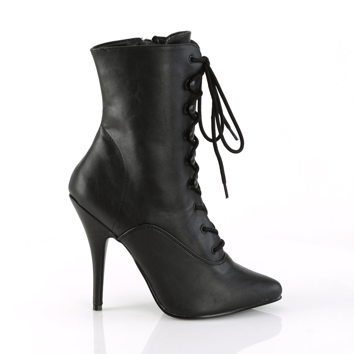 SEDUCE-1020 5" Heel Lace-Up Front Ankle Boot, Side Zip