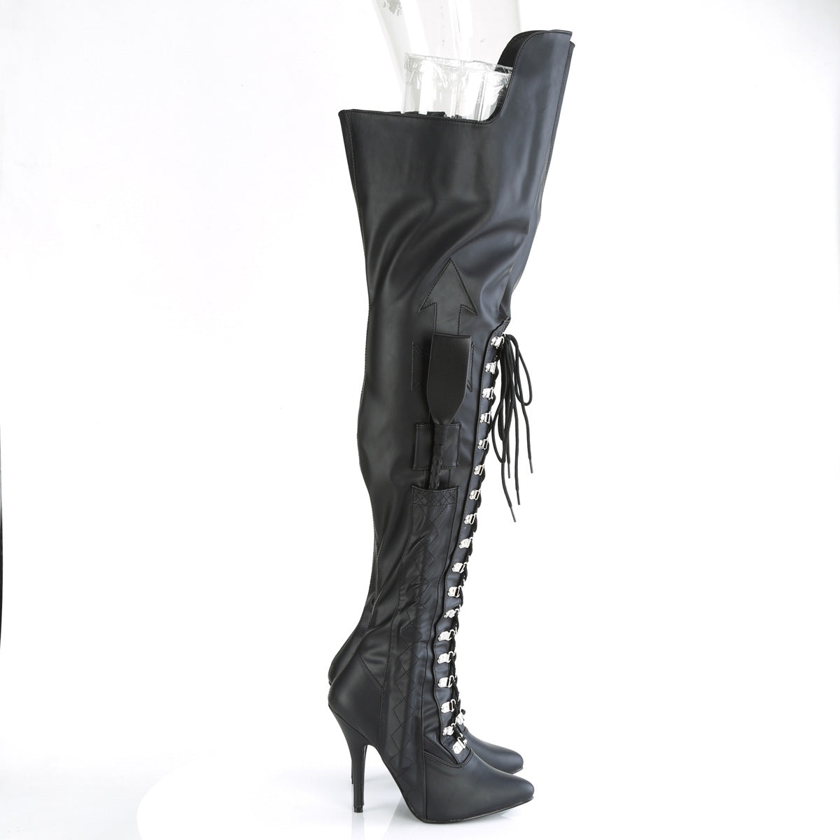 SEDUCE-3082 *5" Heel Lace-Up Thigh High Boot