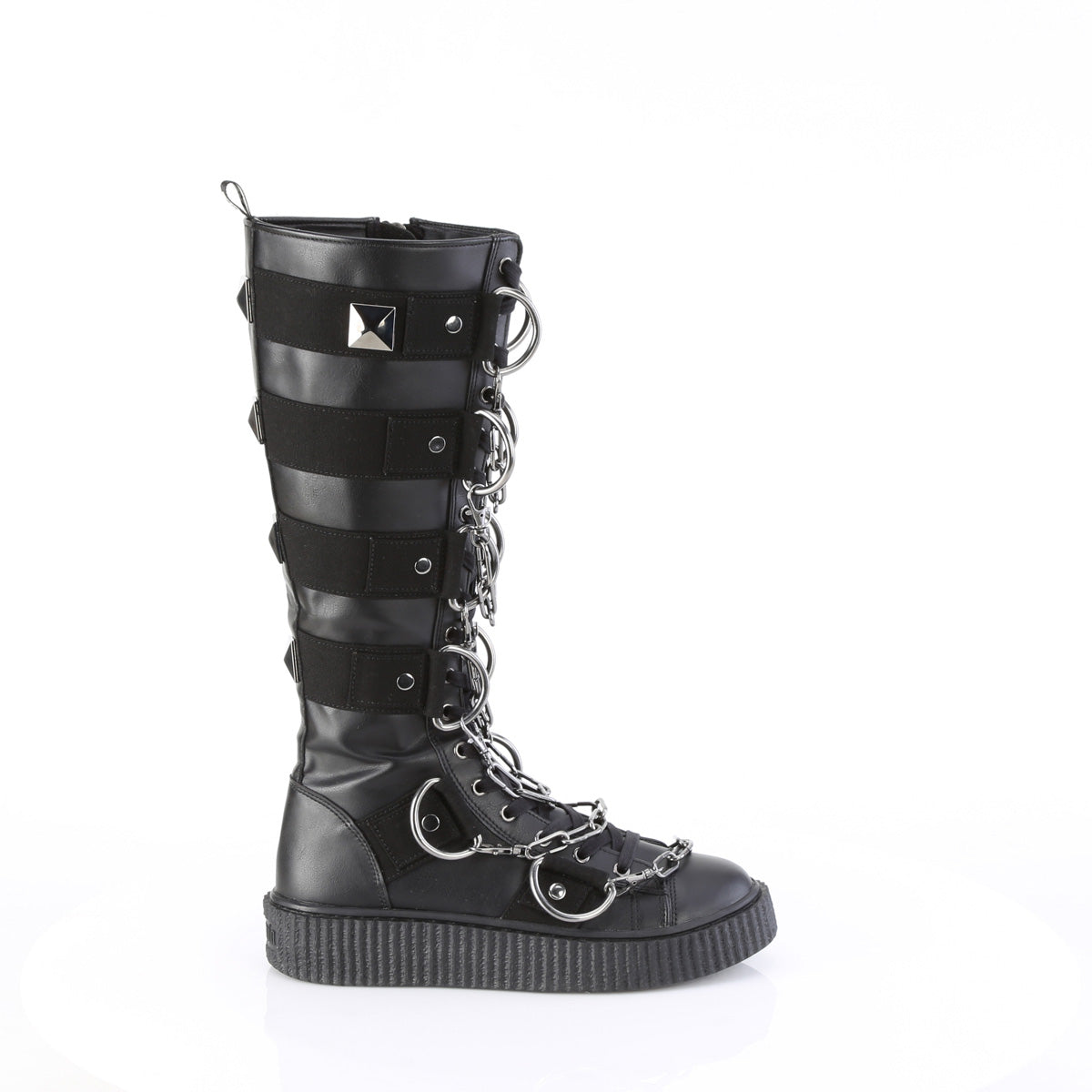 SNEEKER-405 1 1/2"PF Round Toe Lace Up Front Knee High Creeper Sneaker