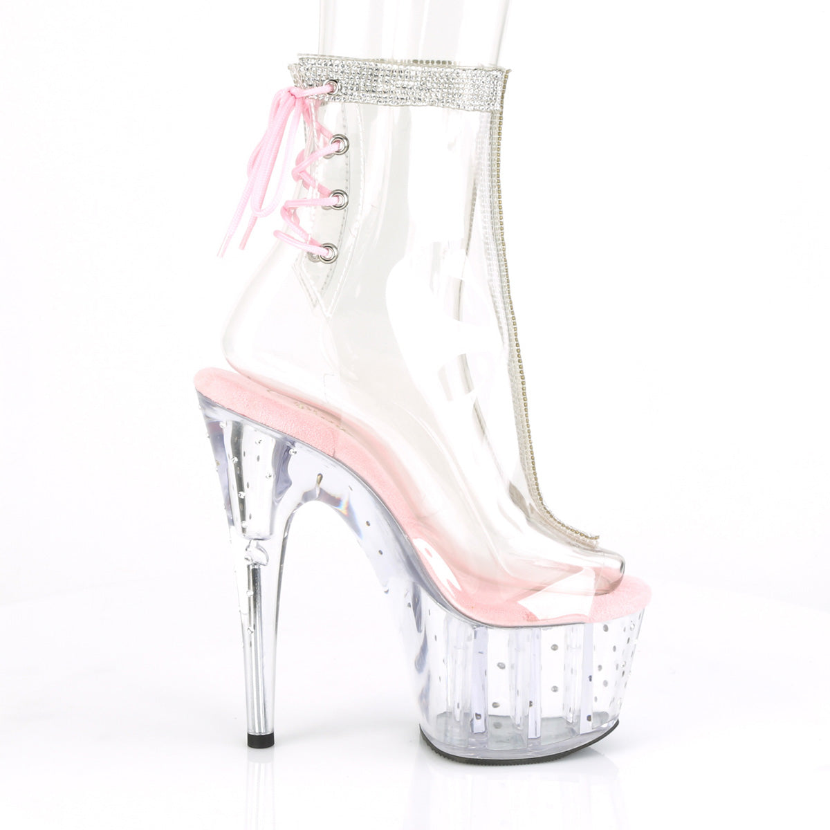 STARDUST-1018C-2RS *7" Heel, 2 3/4" PF Open Toe/Heel Ankle Boot w/RS