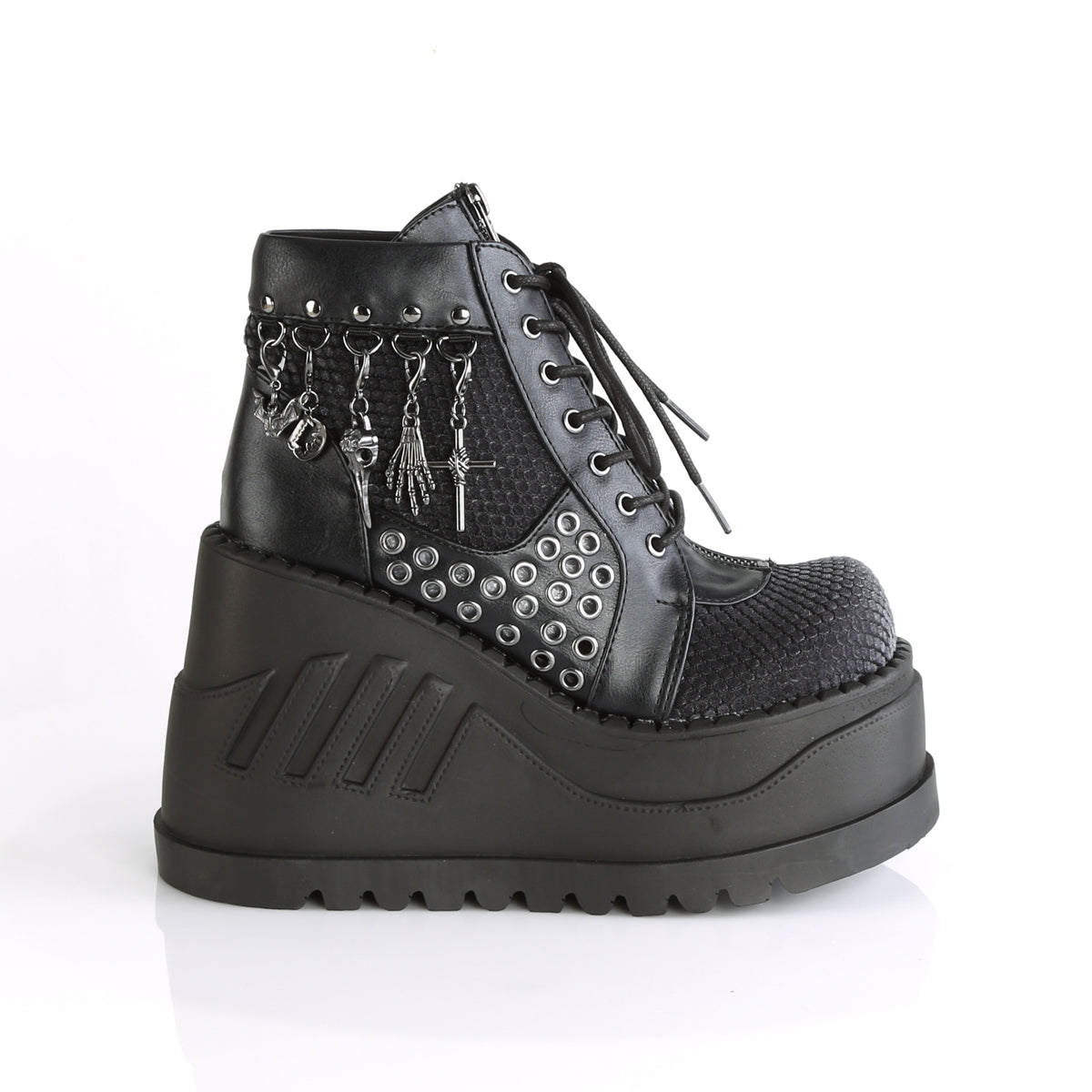 STOMP-18 *4 3/4" PF Lace-Up Wedge Bootie, Inside Zip