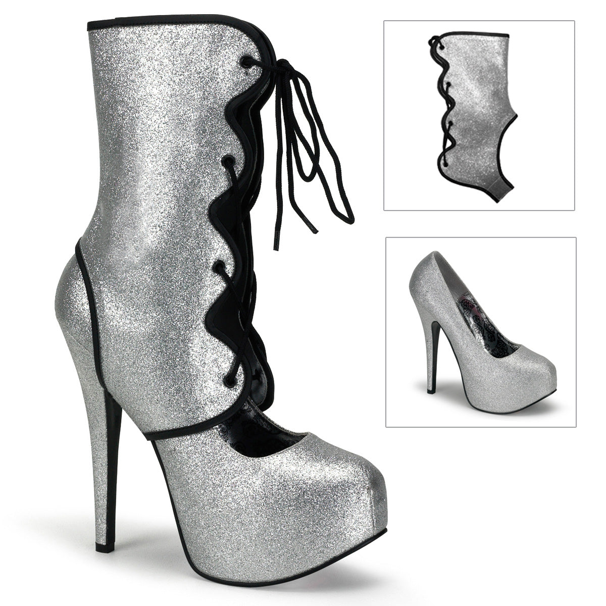 TEEZE-31G *5 3/4" Glitter Concealed Platform Pump W/Shaft