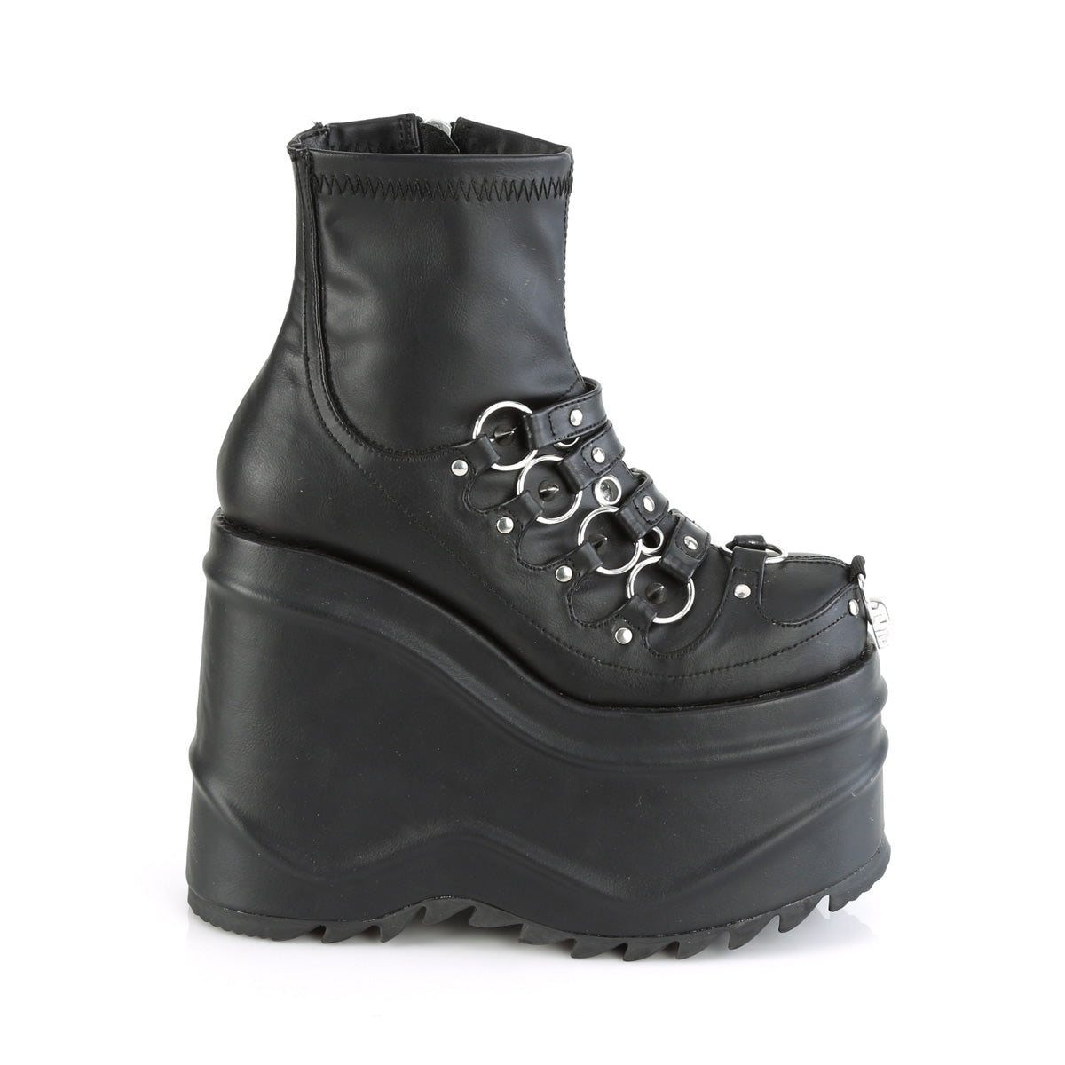 WAVE-110 *6" Wedge PF Stretch Ankle Boot, Inside Zip