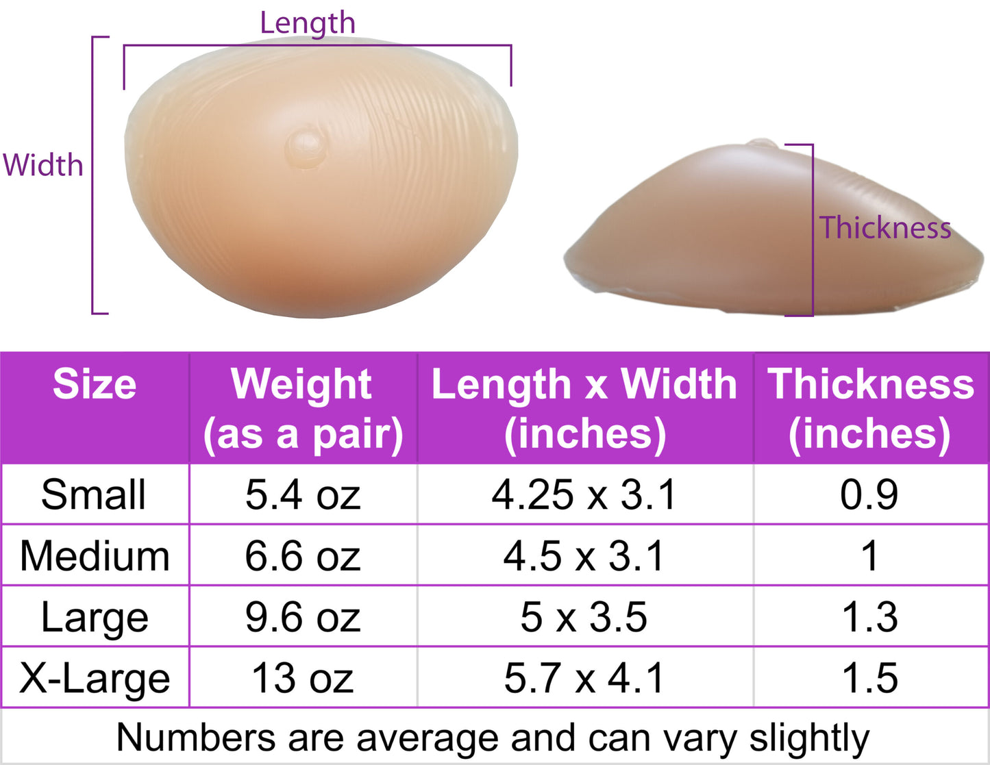 Envy Body Shop Silicone Breast Enhancer Concave Back with Adhesive Pad