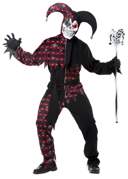 California Costumes Men's Sinister Jester Mardi Gras Carnival Costumes
