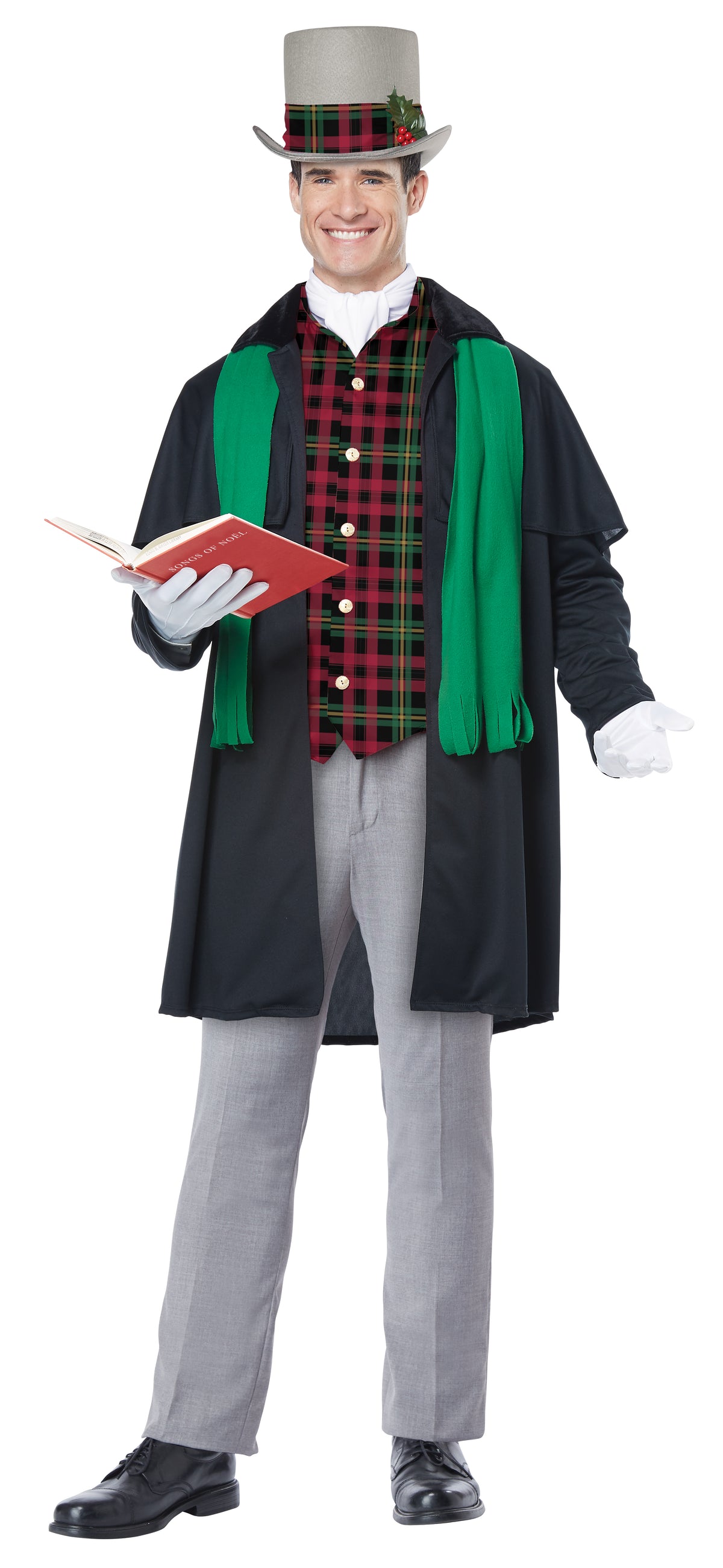 California Costume Holiday Caroler Man Costume(Used; missing button)