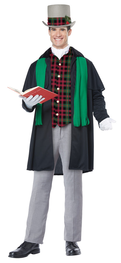 California Costume Holiday Caroler Man Costume(Used; missing button)