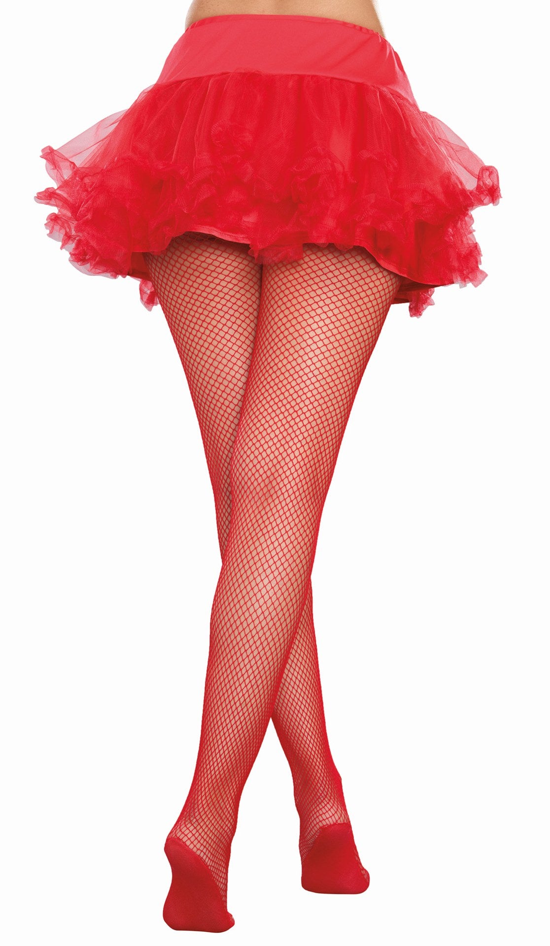 Plus Size Fishnet Pantyhose with Solid Foot