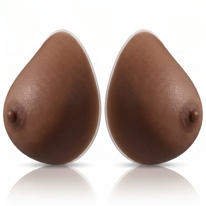 Envy Body Shop Realistic Brown Silicone Breast Forms Prosthetic