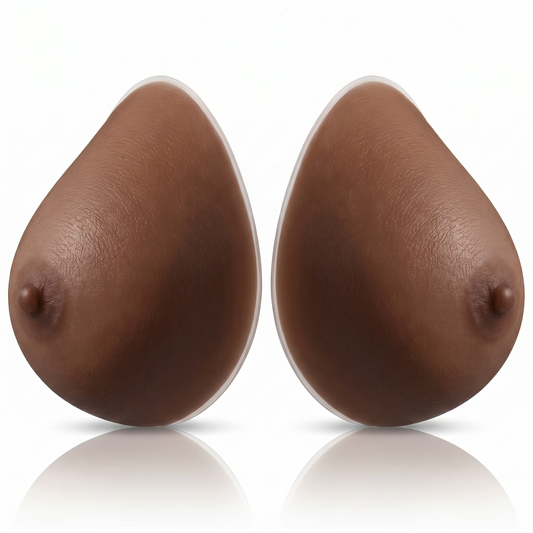 Envy Body Shop Realistic Brown Silicone Breast Forms Prosthetic