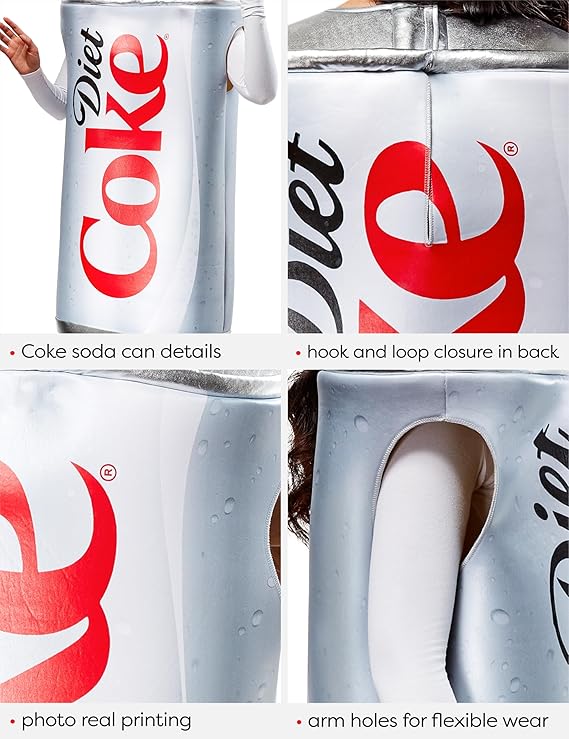 Diet Coke Costume for Adults, Unisex One Size