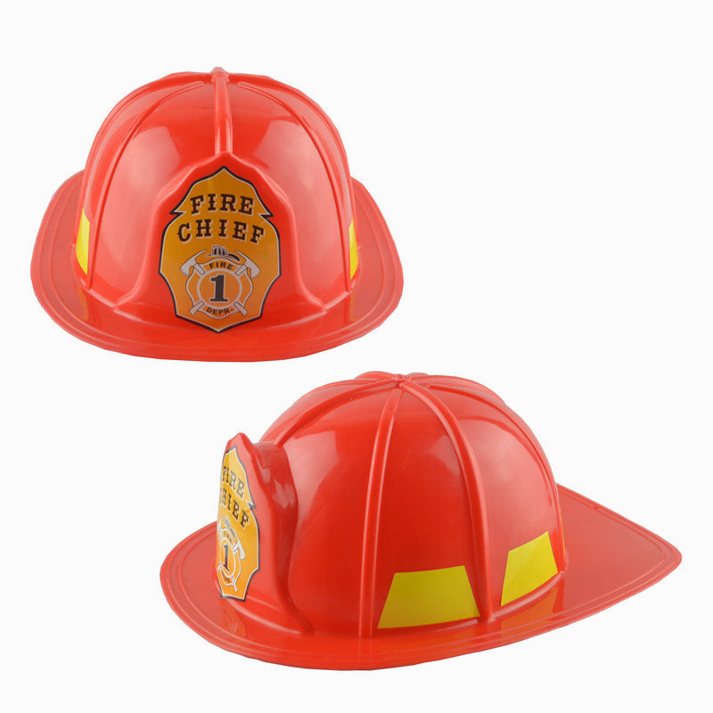 Adult Firefighter Helmet Costume Accessory – Red Fire/Black Chief Hat
