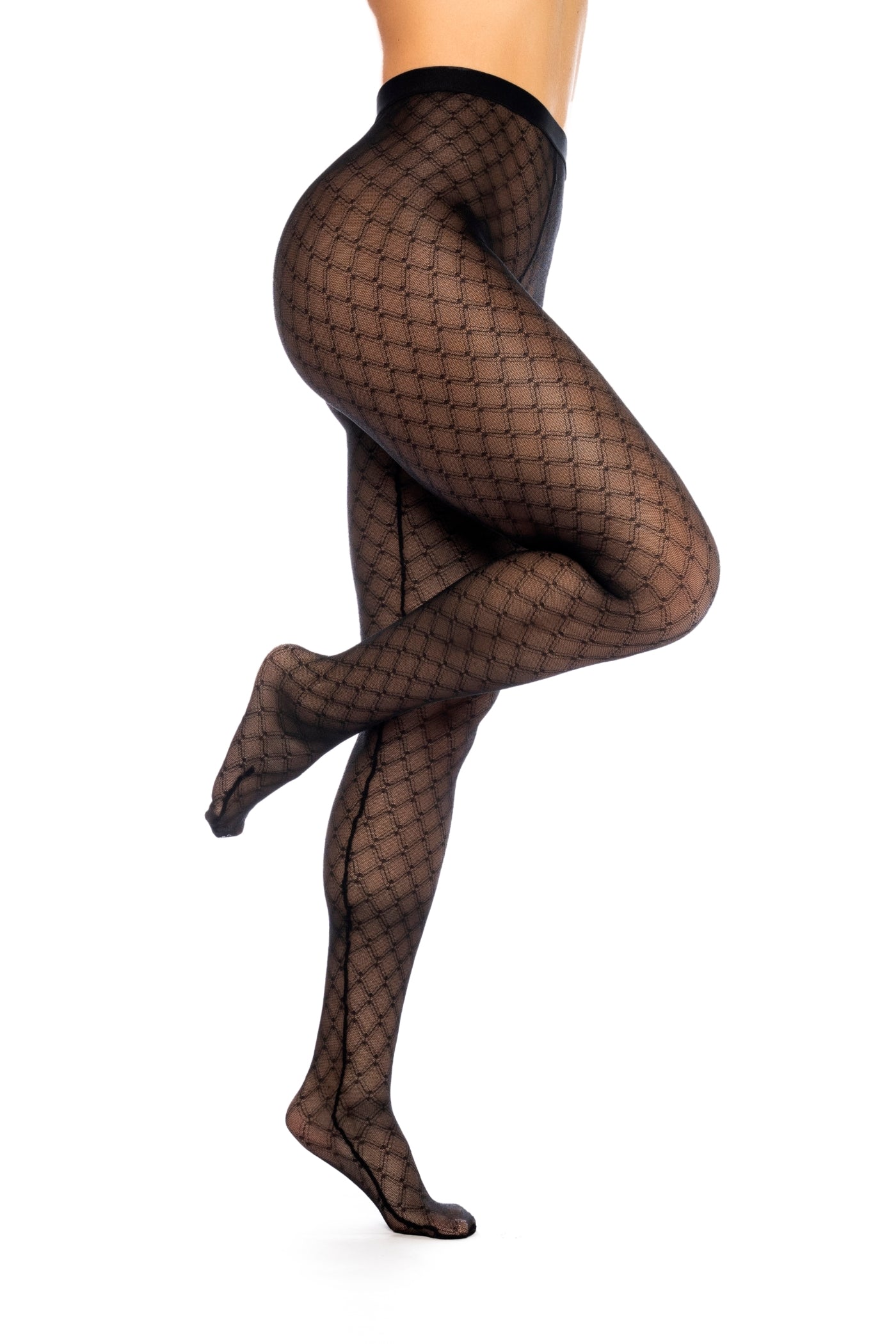 1111 Diamond Mesh Pantyhose