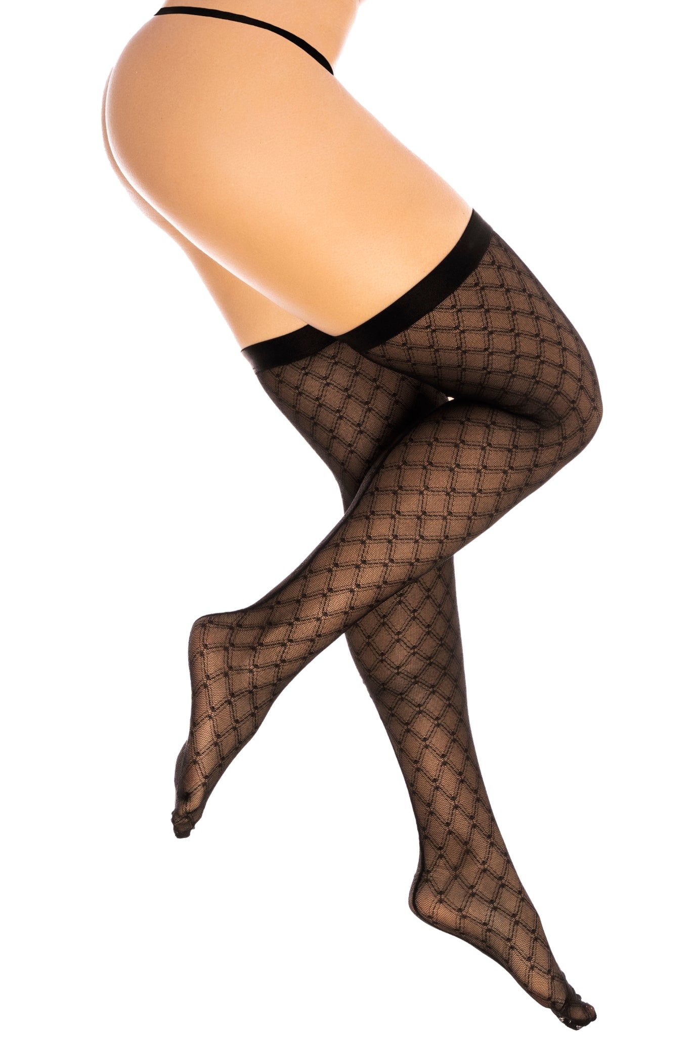 1112 Diamond Mesh Thigh High