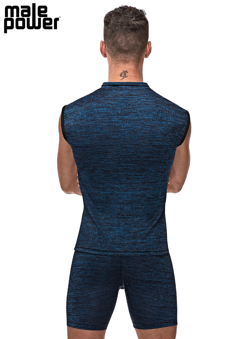 115259 Zipper Muscle Tank - Back View