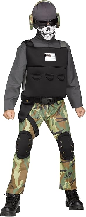 Skull Soldier Child Costume